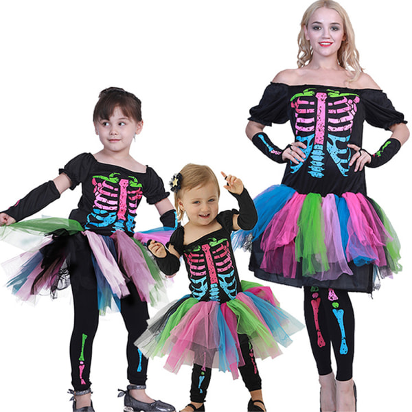 Halloween Børn Voksenkostume Cosplay Performance Beklædning Børn 3-4 år Z X Adults XL