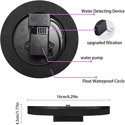 Solfontän Solcellsdriven Fontän vattenfontän / Vattenpump 1.4W -
