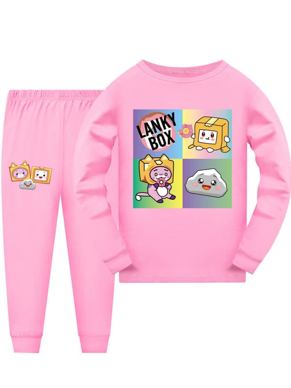 LANKYBOX Barn Pullover+Byxor 2 ST Set Sleepwear Pyjamas Present . pink 160cm