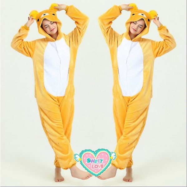 Kvinnor Cosplay Hooded Animal Cartoon Pyjamas Z XL