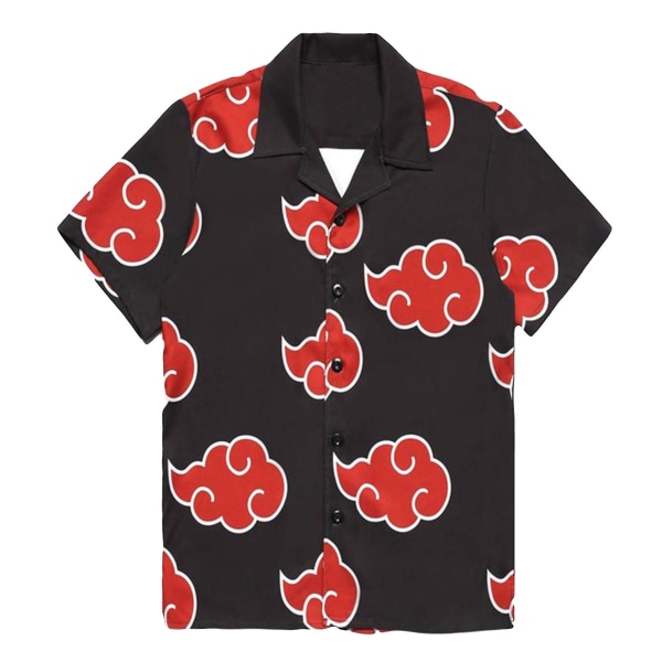 Naruto Anime Akatsuki Cosplay 3d Digital Print Mode Til Mænd og Kvinder Fritid Strand Kortærmede Shorts Sommergave D _i W T-shirt 2XL