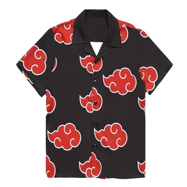 Naruto Anime Akatsuki Cosplay 3d Digital Printing Mote For menn og kvinner Fritid Strand Shorts Sleeves Sommergave D _i W T-shirt 2XL