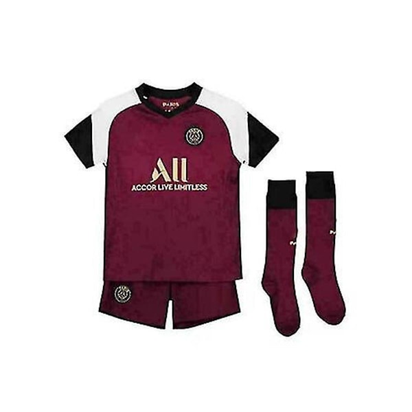 21/22 Hem Barn Fotbollssatser Skjorta Fotbollströja Träningsdräkt Z 20-21 PSG Third Kit Mbappe 7 16(2-3Years)