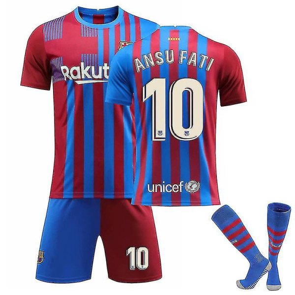 Fc Barcelona hjemmebanetrøje sæson 202122 vY ANSU FATI For Kids 18 (100110cm)