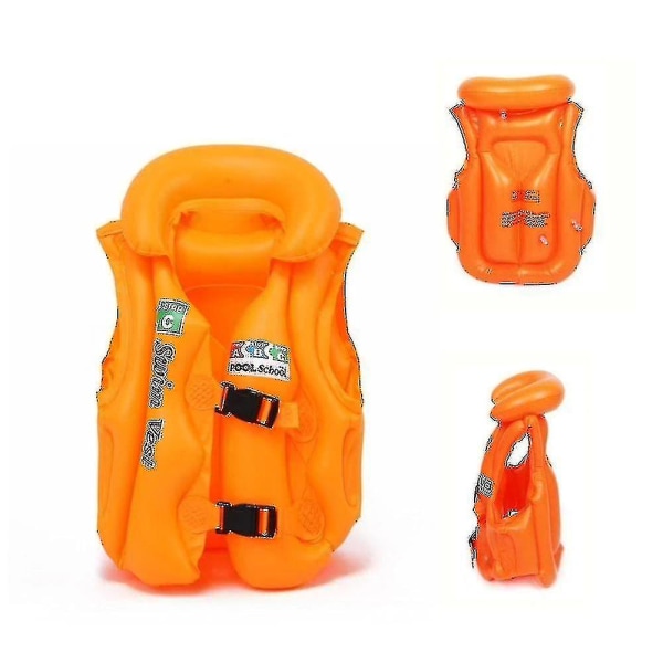 Uintiharjoittelu ilmatäytteiseen pelastusliiviin lapsille vY orange 60*110cm