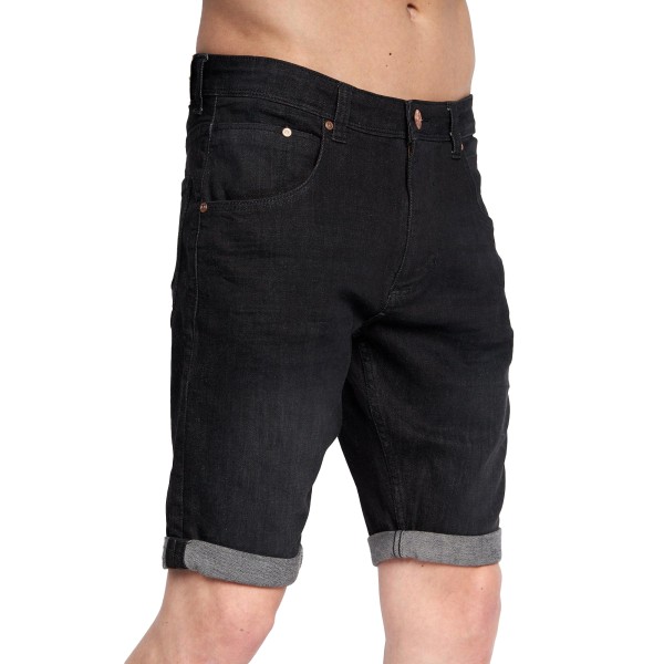 Duck and Cover Herr Musstone Denim Shorts Z X Black Wash 32R