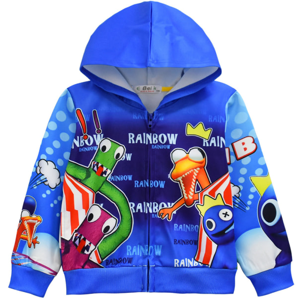Rainbow Friends Drenge Hættetrøje Jakke ool Blue Sweatshirt Tøj k C 140cm