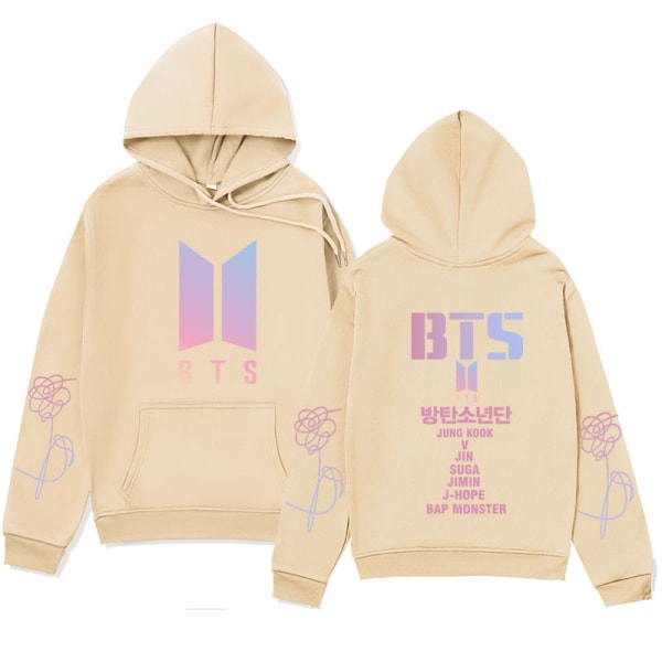 Bts unisex hettegenser Uformell hettegenser Cosplay jakke Topp W Khaki M