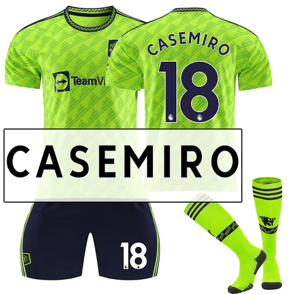 22-23 Manchester United Away Kit #18 Casemiro Soccer Shirt Z X S