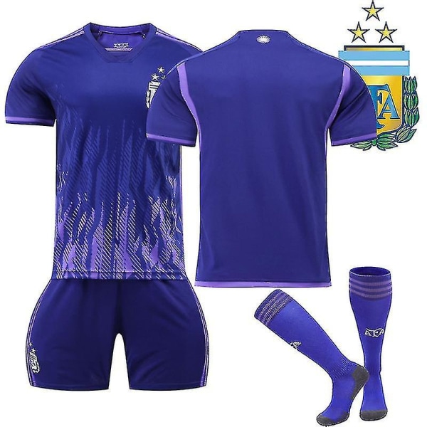 Jersey Argentina Champions Three Stars Away tröja W Unnumbered Kids 18(100-110CM)