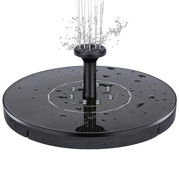 Vattenfontän solcellsdriven 18 cm med färgglad LED-belysning -