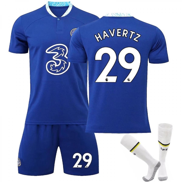 22-23 Chelsea Home Football Shirt Training Shirt H No.29 Havertz Kids 26(140-150CM)