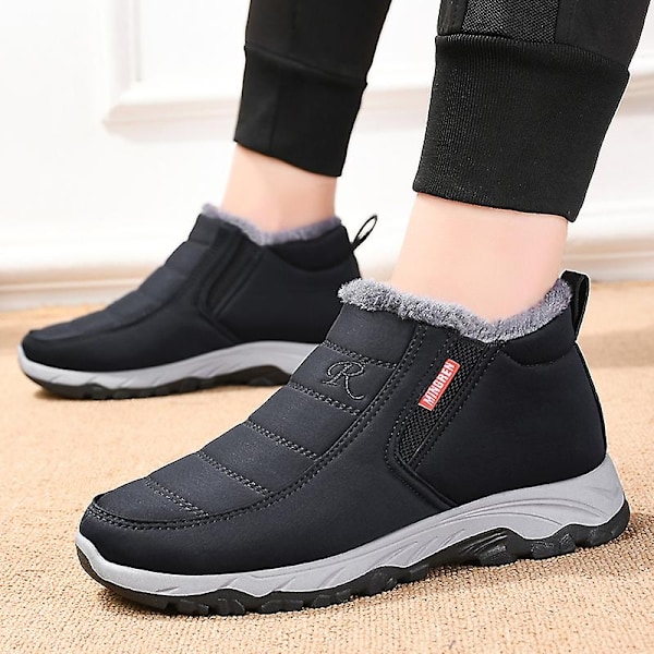 Miesten talv bootsit, kevyet, vedenpitävät, lämpimät lumikengät talvivaatteille 808-Perfet Black2 Black 36