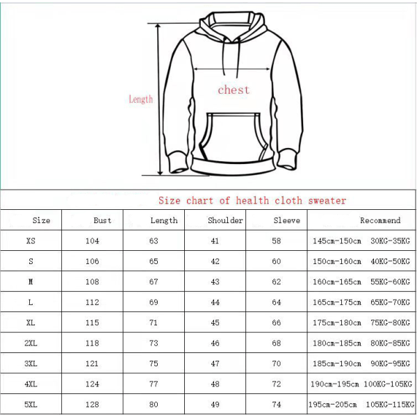 VM Hoodies Sweatshirts Toppe Casual Langærmet Streetwear Z 100cm