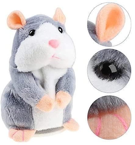 Plysjleketøy for snakkende hamster k Grey