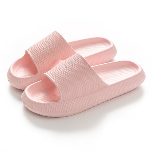 Kvinnor Tjock Platform Cloud Tofflor . pink 36-37(240mm)