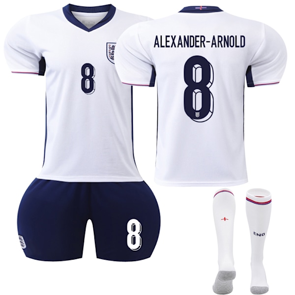 UEFA Euro 2024 Englannin Koti Jalkapallopaita Kit Nr. 8 Arnold yz 26