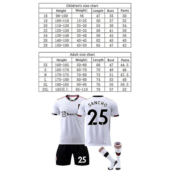 2223 Mancheter United #25 Sancho fodboldtrøje træningsdragt C s