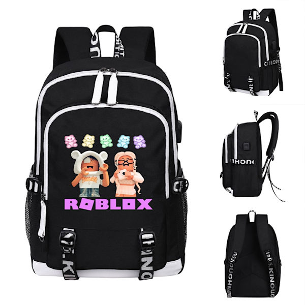 Roblox Rygsæk Børne Skoletaske Computertaske -1