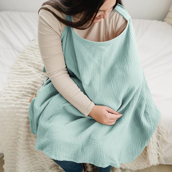 Amning Bomullsskydd Integritetsskydd med Halter Neck Nursing Filtar Breastfeeding Skydd grå V gray
