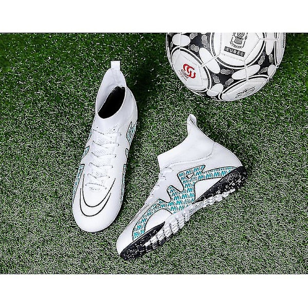 Fotbollsskor för män Vuxna barn Yttersula Halkfria unisex sneakers Z X White 42