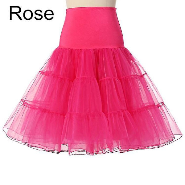 50-talls Cosplay Rockabilly Underkjole Dame Underkjole Tutu Z X Rose XL