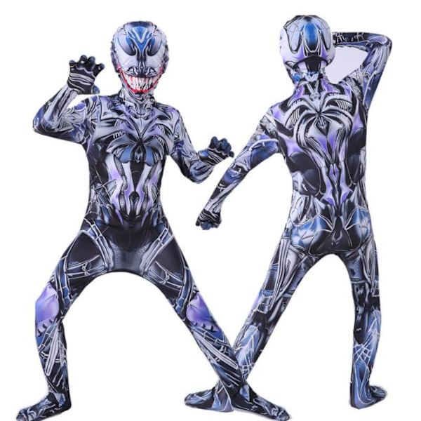 Barn Pojkar Spiderman Fancy Dress Party Jumpsuit Cosplay kostym Colored Venom 140cm