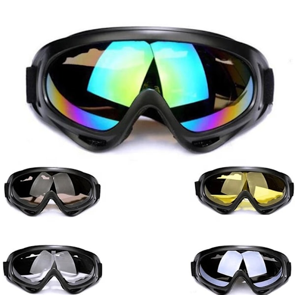 Skigoggles Vindtette Briller Støvtette Sykkel Solbriller2 Black gray