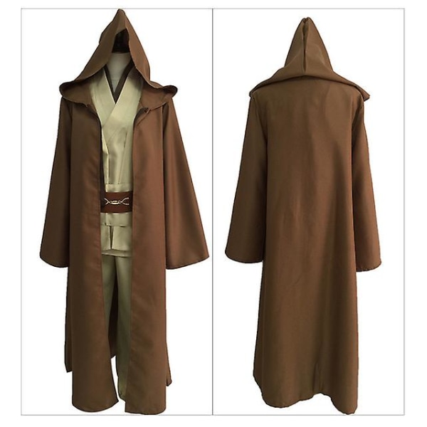Plus Size Star Wars Jedi-kostymer - Anakin Replica för män och kvinnor | Cosplay Party Outfit | Kläder med filmtema Brown Set 43