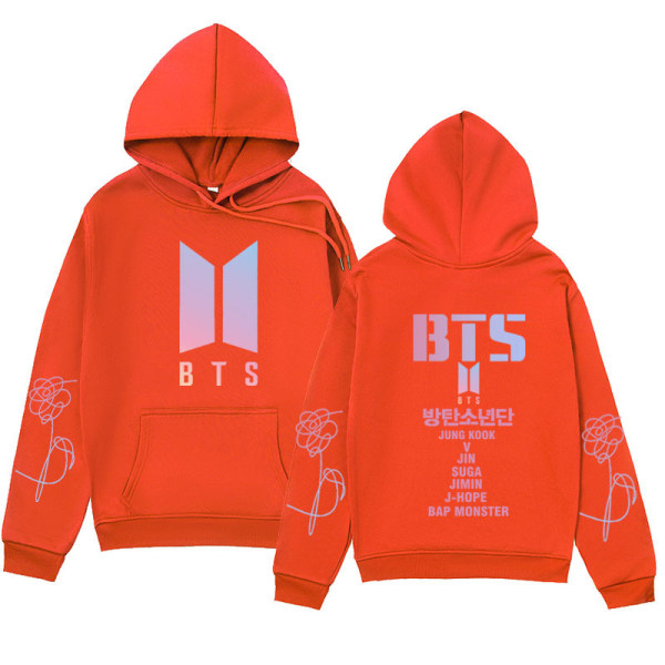 Bts unisex hettegenser Uformell hettegenser Cosplay jakke Topp W Orange XXXL