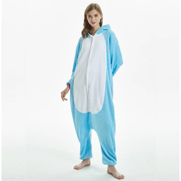 Aikuisten tai lasten yksiosainen Cosplay Animal Pyjamas W blue L