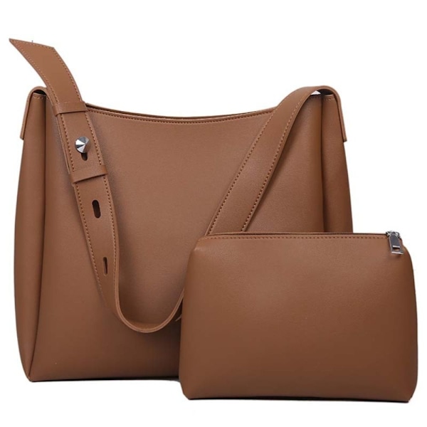 Læder mulepose Skuldertaske KHAKI khaki