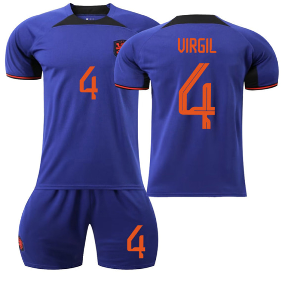 22 Holland trøje Udebane nr. 4 Virgil skjorte Z 2XL(185-195cm)