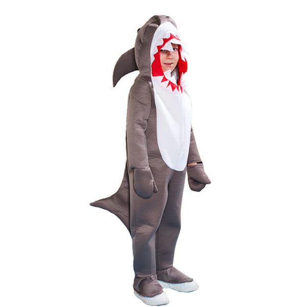 Halloween grå unisex hai-kostyme for Halloween V M