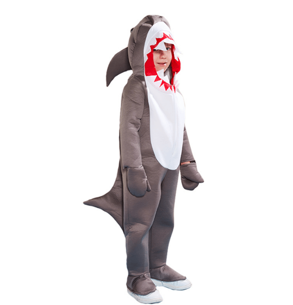 Halloween grå unisex haj kostume til Halloween V XL