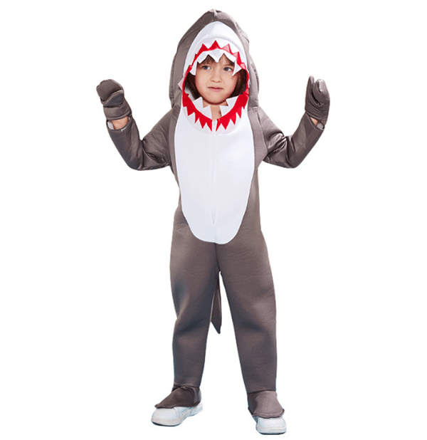 Halloween grå unisex hajdräkt för Halloween V S
