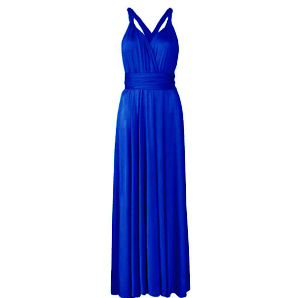 Naisten side ulti Way Wrap Cabriolet aksimekko Bridesmaid Z Royal Blue M