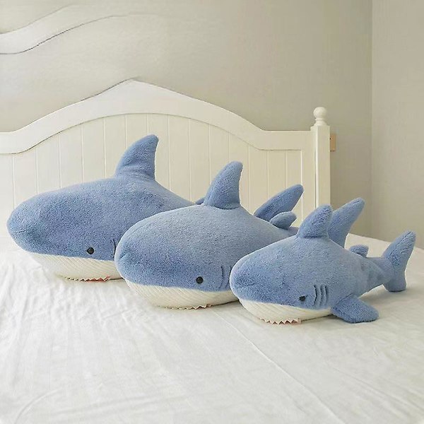Shark Pillow Shark Doll Pehmolelu Sarjakuva Big Shark y blue 150CM