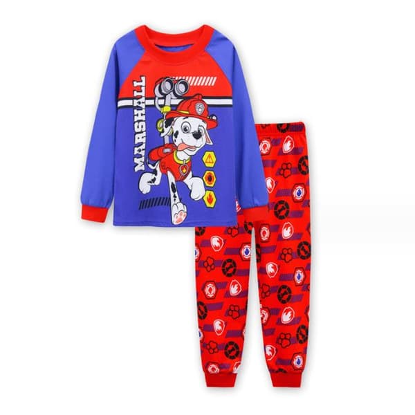 PAW Patrol Pyjamassett Barn Langærmede Bukser Sett Sovklær Rød red 130cm