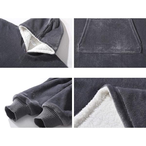 Snuggie Oversized Hoodie Filt Luva Oversize Grå V. Grey grå