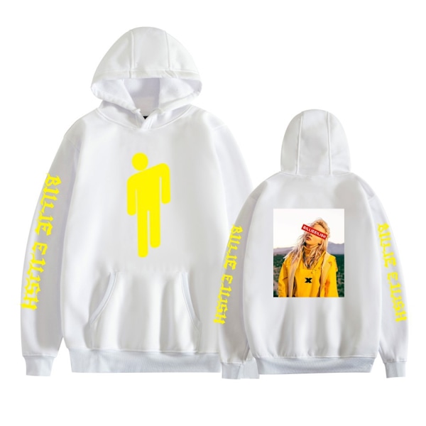 Billie Eilish Genser Unisex Pullover Estetisk Hettegenser Hvit A2 White A M