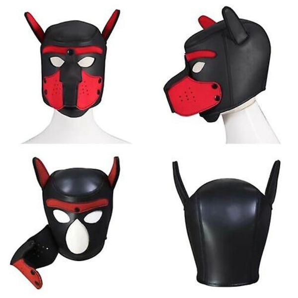 Carnival Puppy Mask Andas huvudbonader Cosplay Animal Head Mask black dog head mask