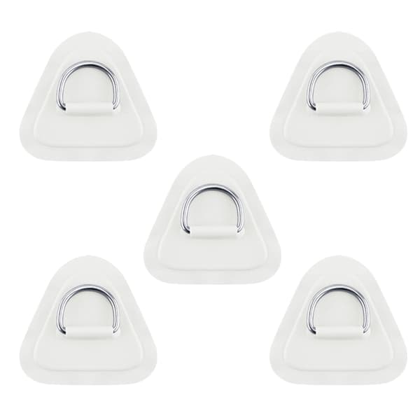 5 stycken Pad/Patch D-ringar för PVC uppblåsbar båt, kanotflotte Rostfri D-Ring Patch Jolle Kajak Surfboard Paddle Board - Blue