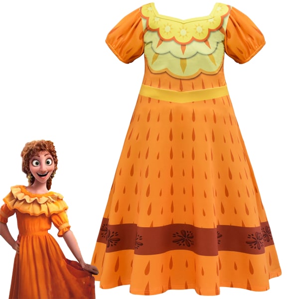 Kid Mirabel Klänning Isabela Madrigal osplay ostume Dolores Klänning Z C 9-10Years