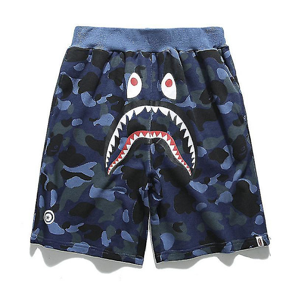 Bape-haj huvudshorts för män Y . blue 4XL(190-195CM)