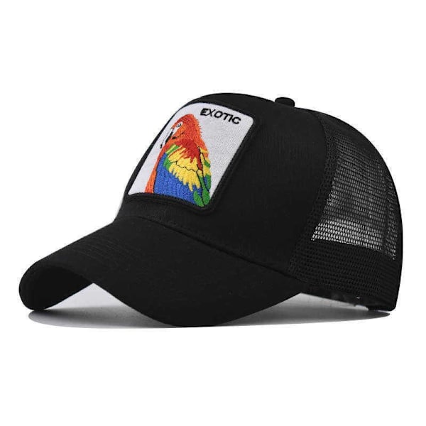 Eläinkuvioiset lippalakit Unisex Kids Trucker cap papukaija vY Papegoja