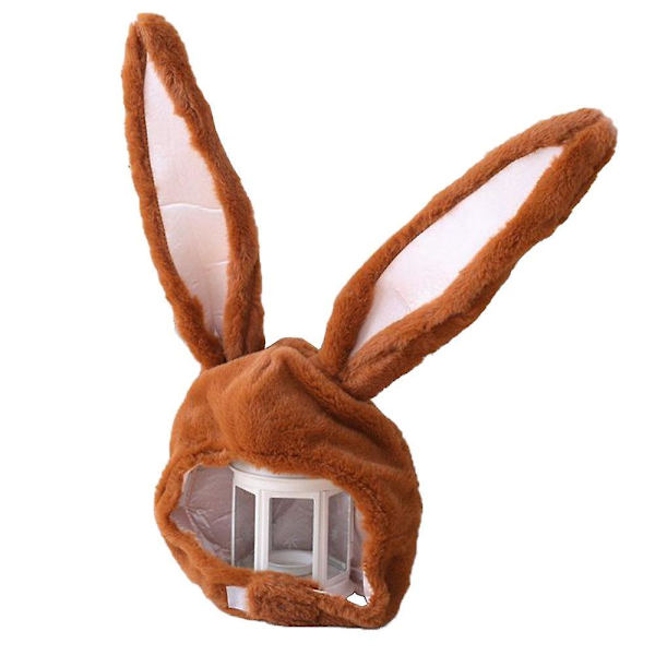 Bunny Long Ears Cap-cosplay huvudbonader Z Brown
