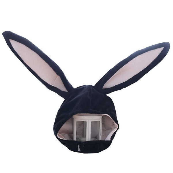 Bunny Long Ears Cap Cosplay Hodeplagg Z Black