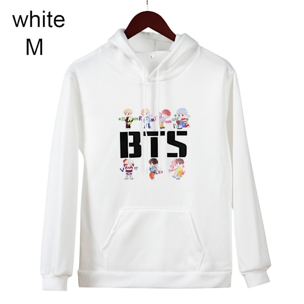 BTS Hoodies Hösttröjor VIT white V . white M