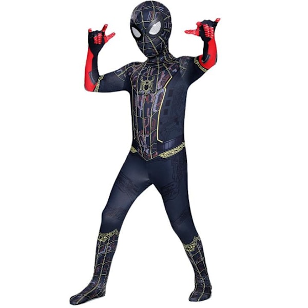 Barn Pojkar Spiderman Fancy Dress Party Jumpsuit Cosplay kostym Black camouflage 140cm